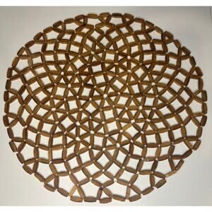Set of 4 Wood Boho Circle Placemats